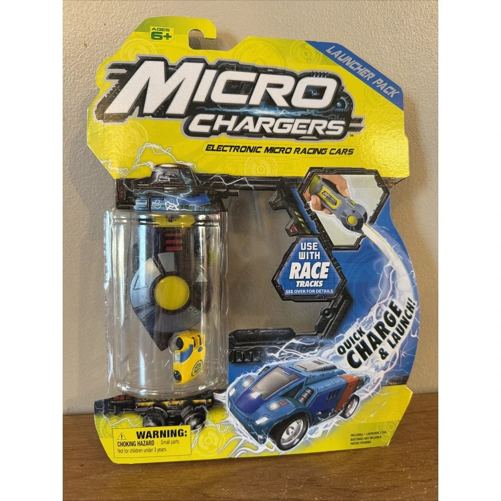 Micro Chargers Launcher Pack & Car - Quick Charge/Launch for Use w/RACE TRACKS